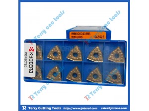Original Kyocera CNC indexable inserts WNMG080408-XQ CA5515 for cutting tools with attractive price, high precision 